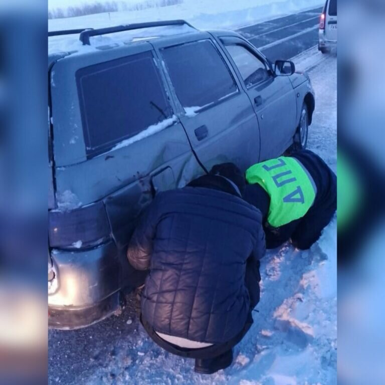    Полицейские Гайского округа помогли водителю на зимней дороге Марина Шарт