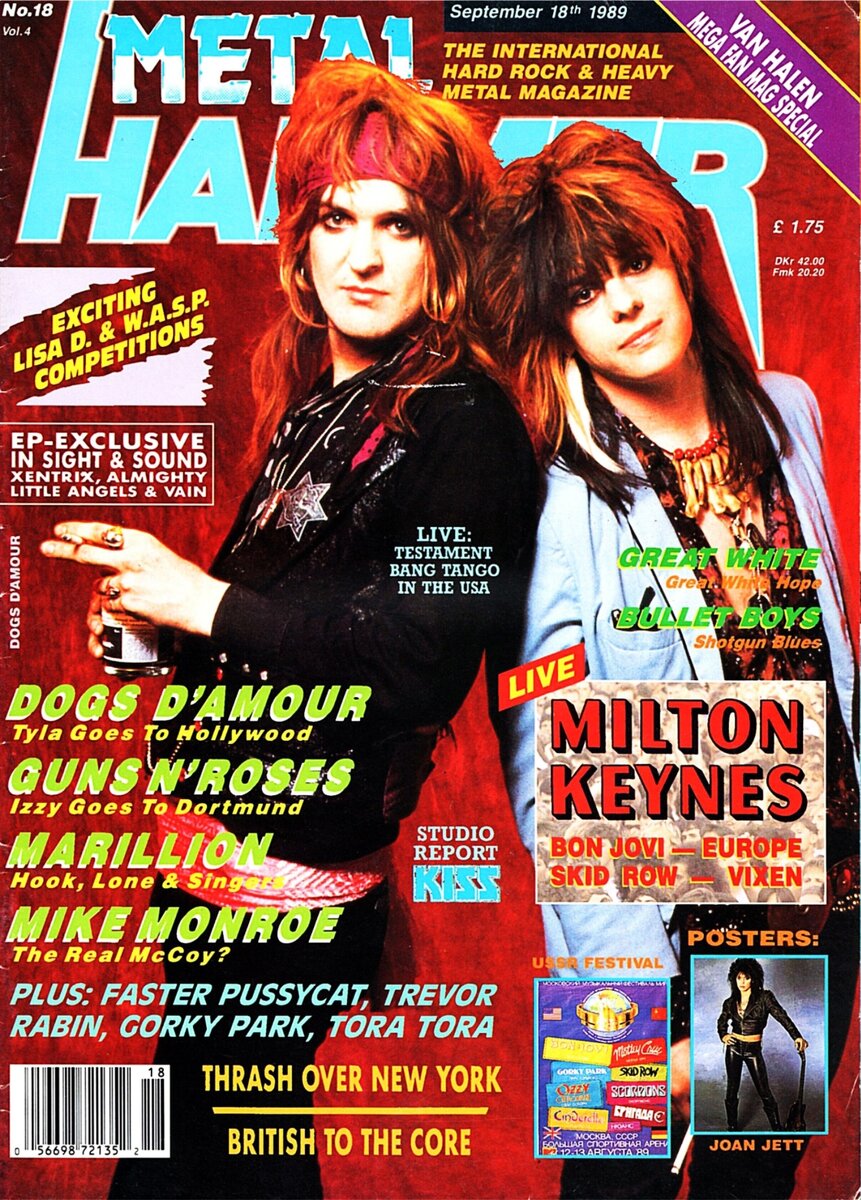 Английский METAL HAMMER #18 от 18 сентября 1989 года