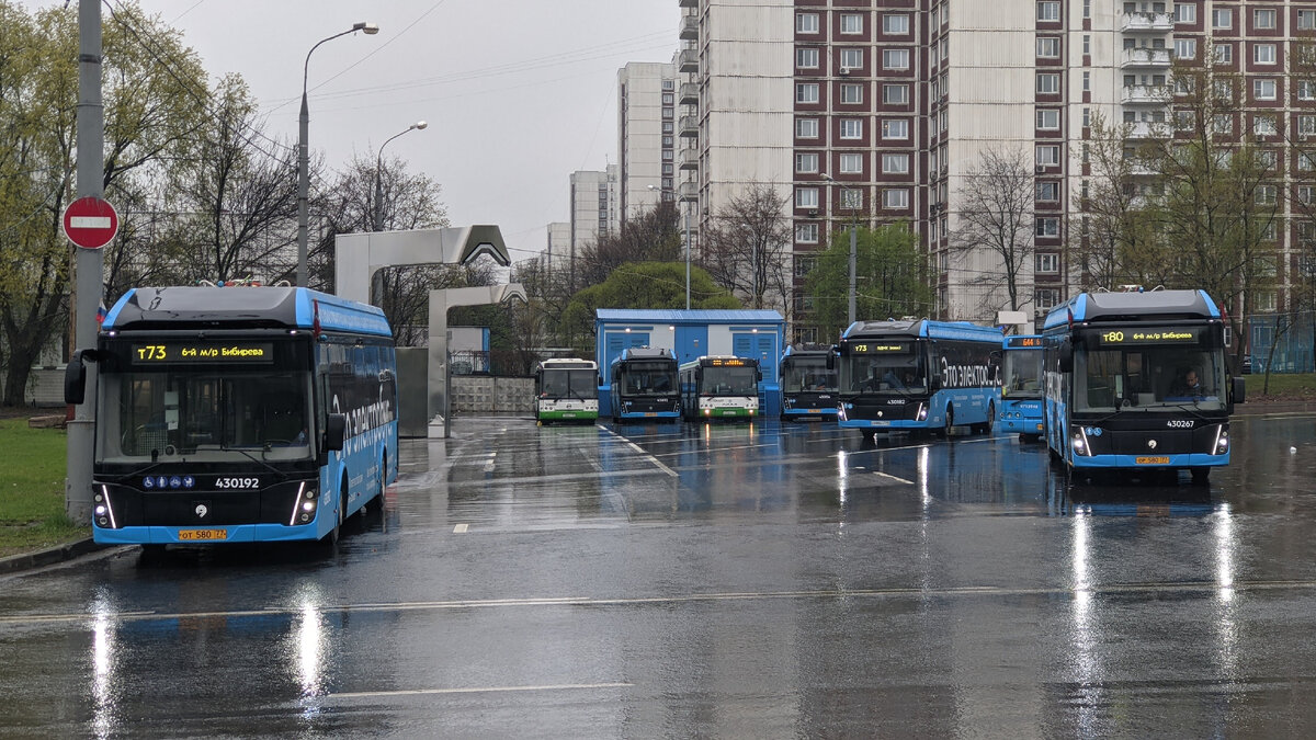 Стоянка электробусов в Москве, Лианозово 