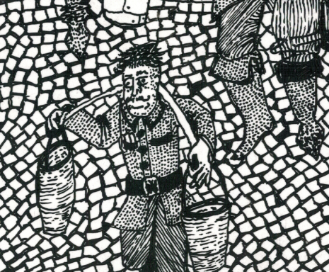 Коромыслы были безжалостно экспроприированы у местных дачников в счет "борьбы с революцией, экспроприацией и выпрямлением осанки"