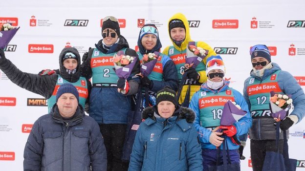    Награждение мужчин по итогу суперспринта.СБР