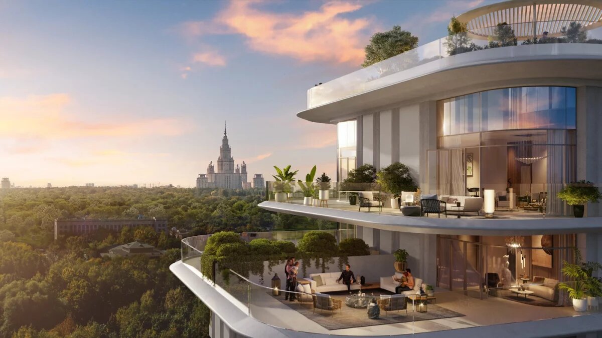 Приватные террасы дома King&Sons Residence 