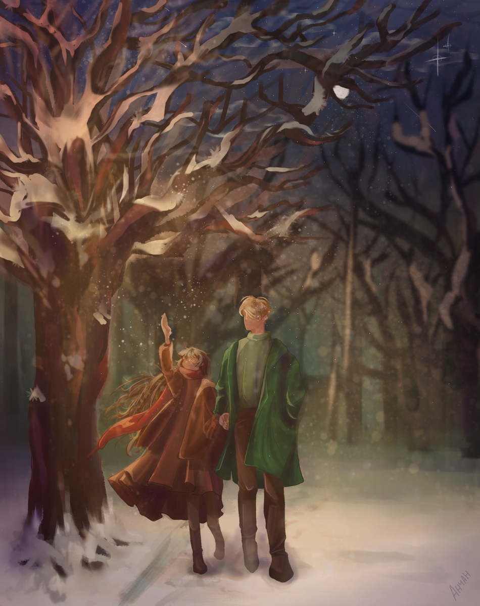 Рисунок к рассказу "Снег". Художник anchan