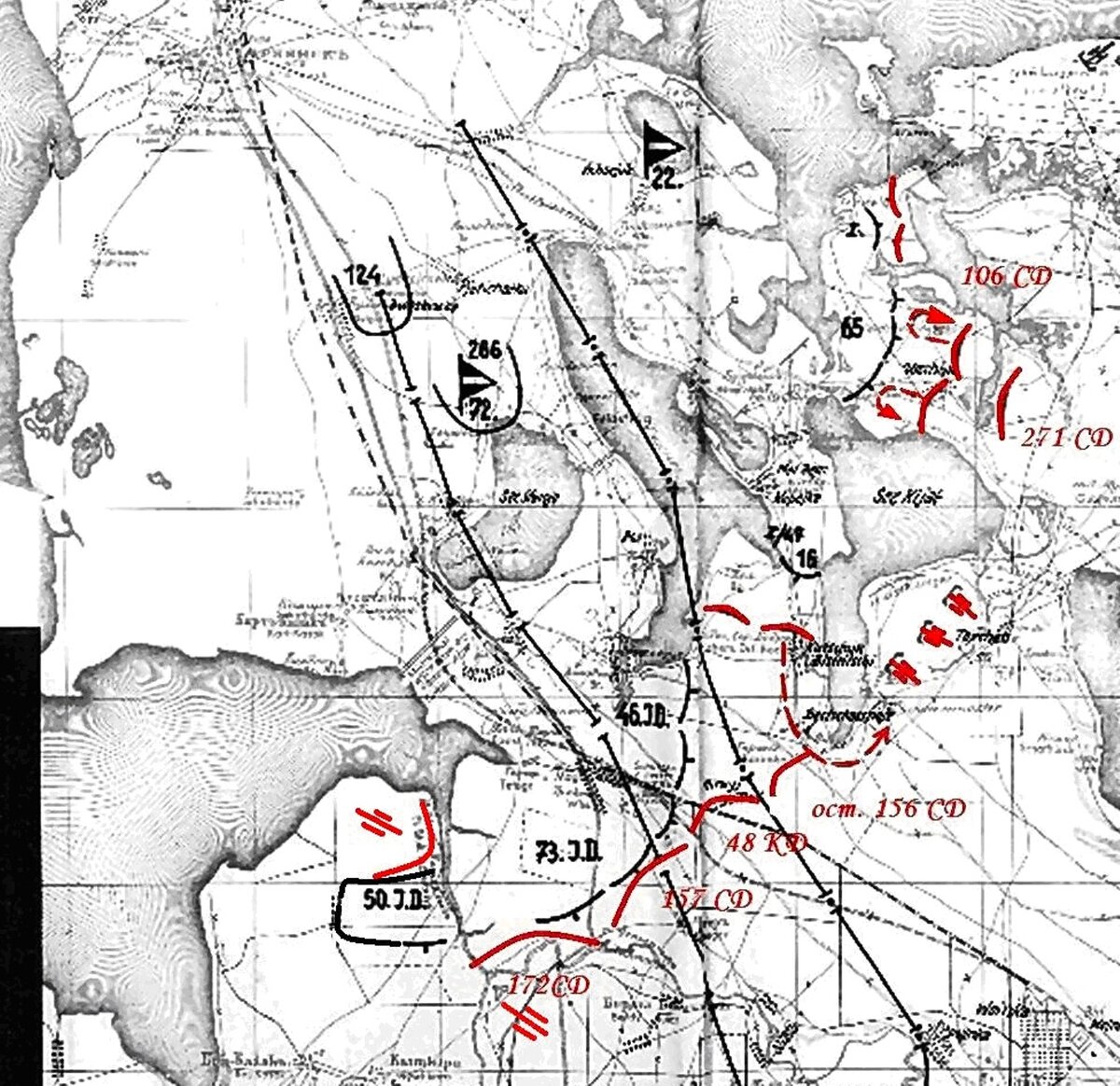 Обстановка вечером 22.10.1941