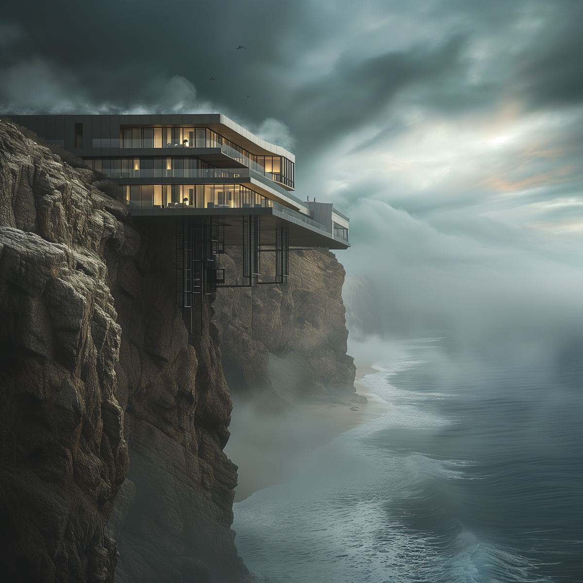 Отели в скалах над морем