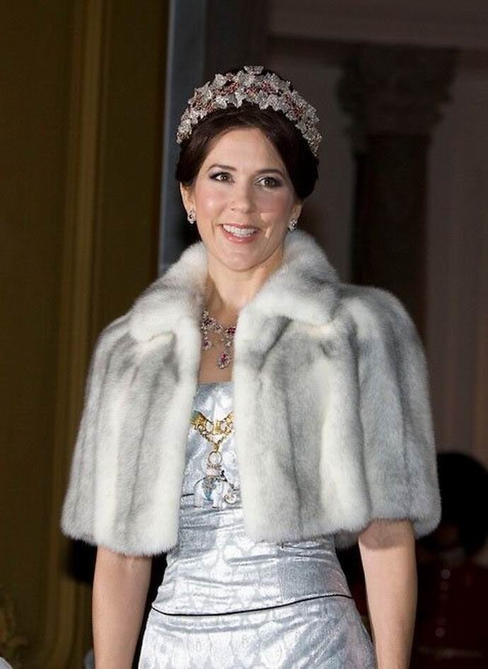 Новогодний Прием в Амалиенборге, 2009 год. Кронпринцесса датская Мэри. 