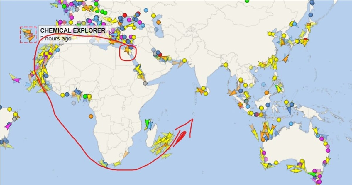 Так вечером 11 января выглядело мировое судоходство. 
