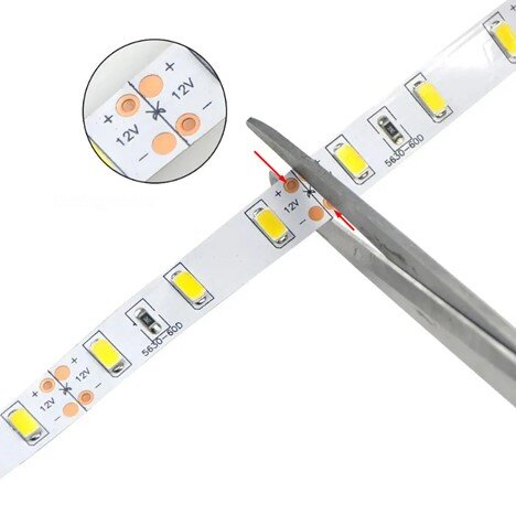 Разрез одноцветной LED с 2 токоведущими дорожками 