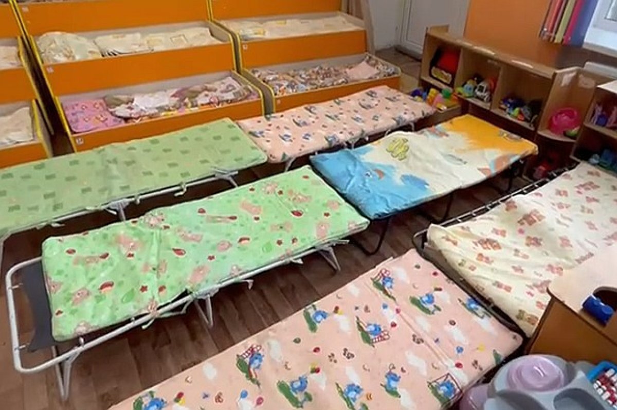   В детсаду под Уфой малыши спали на раскладушках и необработанном белье
