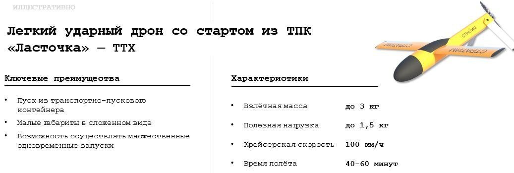     Перспективный дрон-камикадзе «Ласточка» / «Стратим»