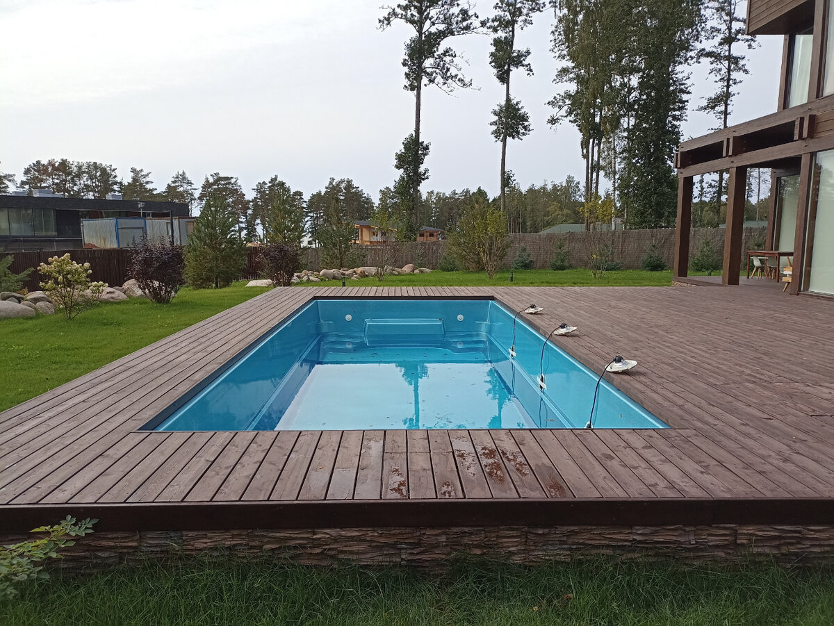 Консервация композитного бассейна