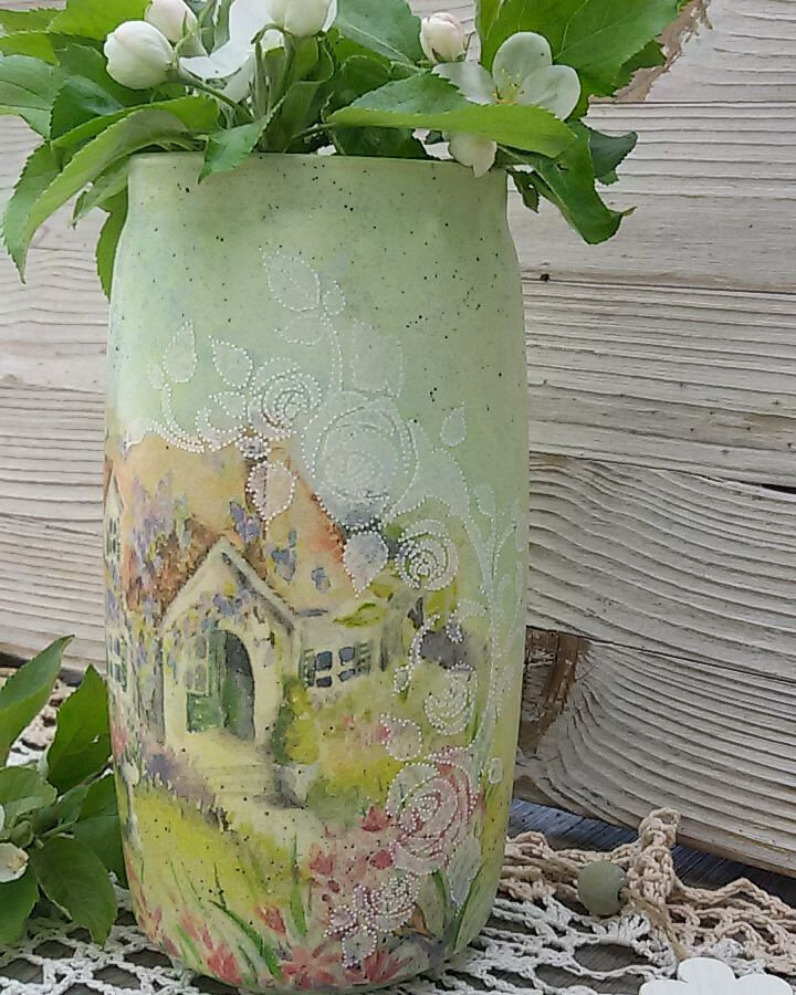 Стеклянная ваза (или банка) из ФП