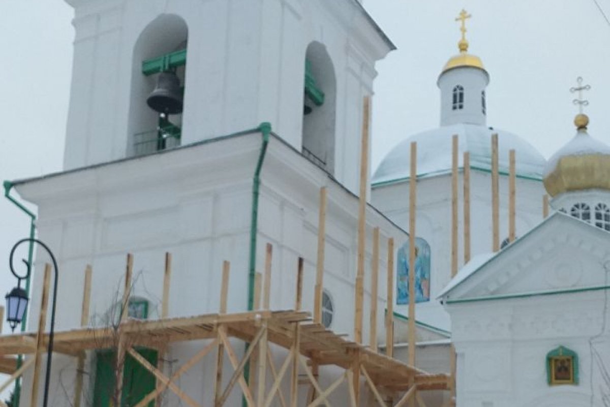    Реставрация церкви Сорока Мучеников Севастийских ведется в Печорах