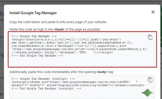 Скопируйте код из раздела <head>
