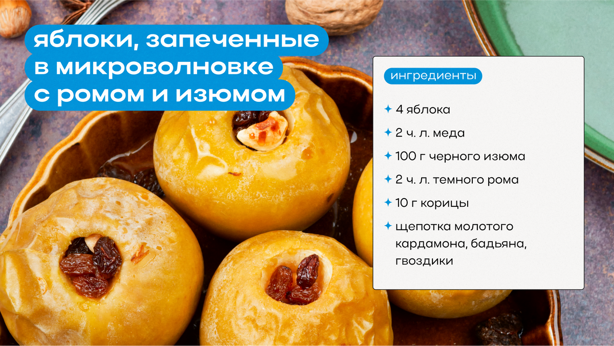 Яблочный кекс в микроволновке