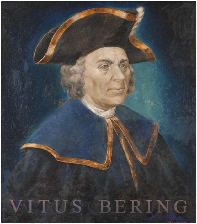 Капитан-командор Витус Ионассен Беринг. Любопытно, что самый растиражированный портрет Беринга, где на вас смотрит упитанный мужчина с двойным подбородком в гражданской одежде, на самом деле брат великого мореплавателя — поэт Витус Педерсен Беринг. Настоящий капитан-командор выглядел примерно так. Wikimedia Commons