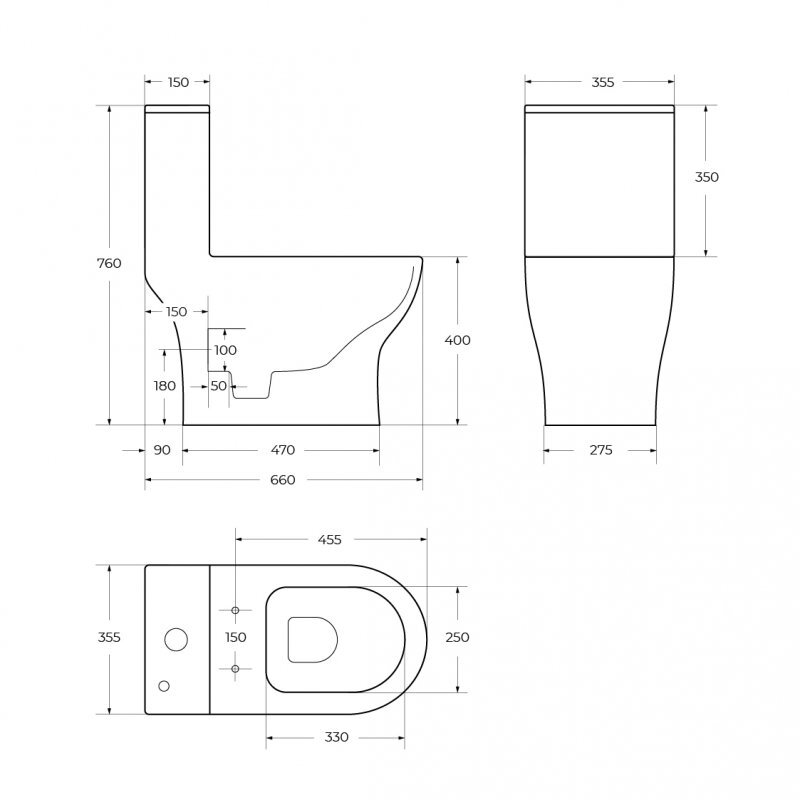 Размеры унитаза-моноблока BelBagno NEON BB8617CPR-MN/SC