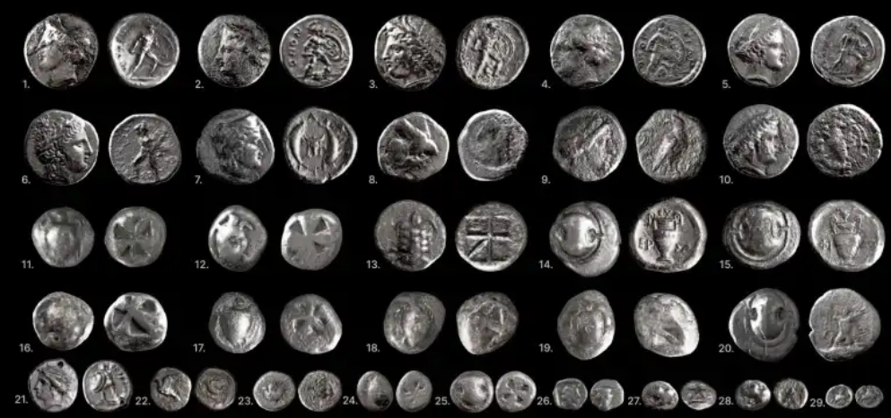  29 редких древнегреческих монет VI-IV веков до н. э.