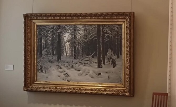Картина Ивана Шишкина «Зима» в экспозиции Русского музея