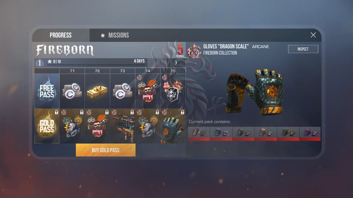 Разнообразие косметических предметов в обновлении Fireborn. Источник: Standoff 2   📷