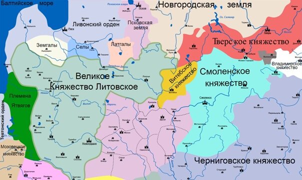 Границы в указанную эпоху. Понятное дело - примерные. Из открытых источников