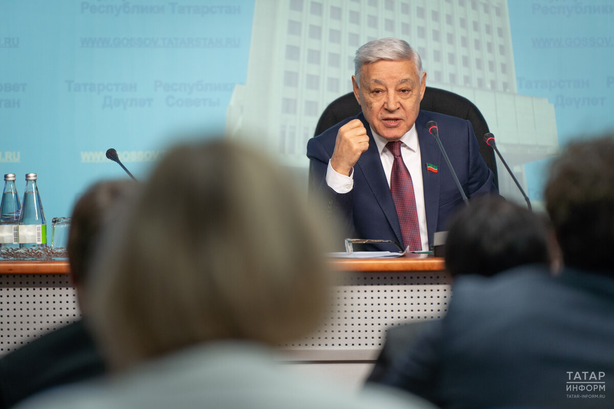 Большую пресс-конференцию дал сегодня Председатель Госсовета РТ Фарид Мухаметшин. Фото: © Владимир Васильев / «Татар-информ»