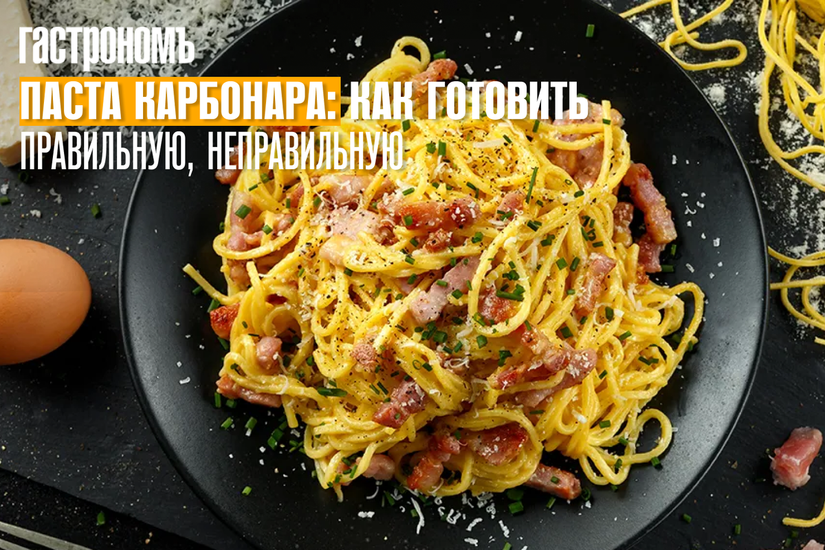 Итальянская паста Карбонара: рецепт от Шефмаркет!