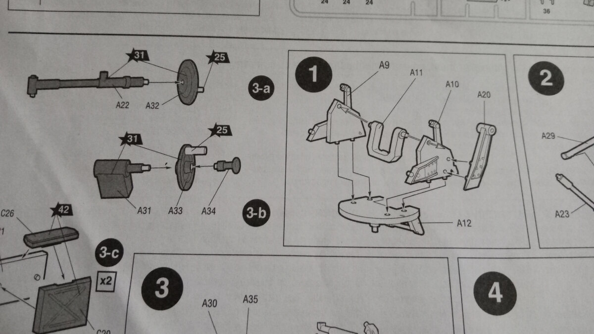 Инструкция к сборной модели пак-36. Личное фото январь 2024.