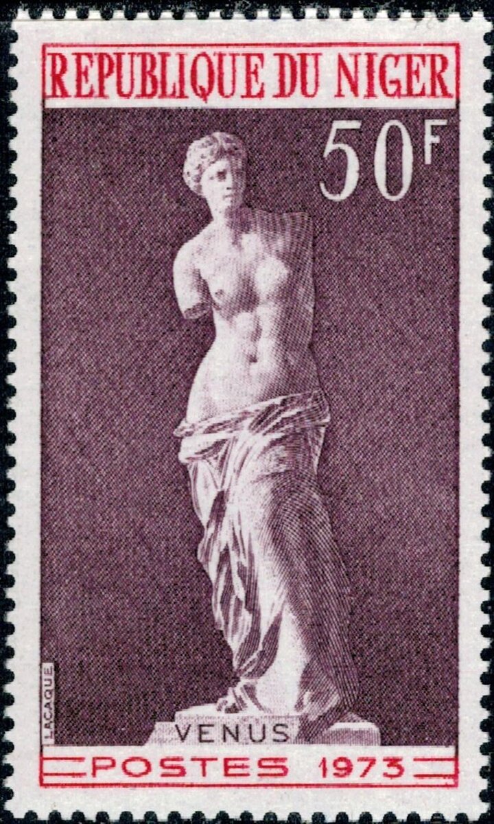 Марка из серии «Знаменитые скульптуры». Источник: личная коллекция автора