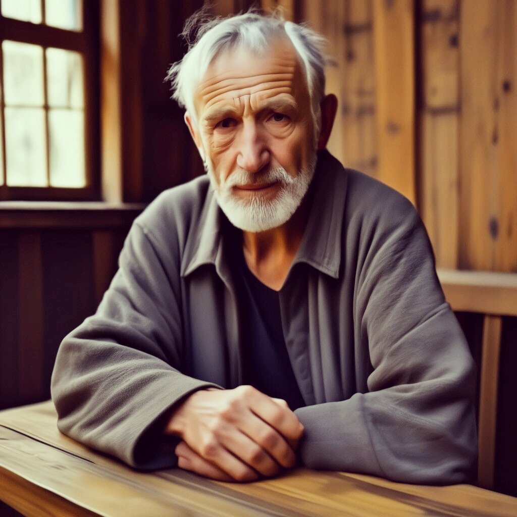 Старик банщик ( нейросеть) 