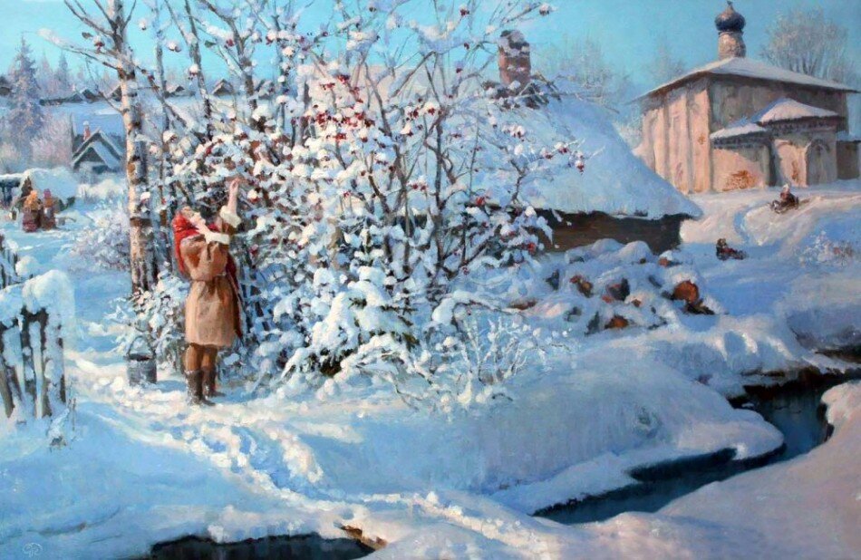 художник константин разумов картина снегири. роберт дункан художник картины. роберт дункан живопись зима. константин разумов художник картины дети. дети зимой живопись.