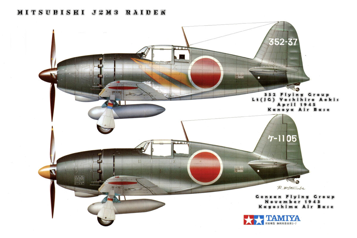 Чертежи raiden 1 48 Боковички - новая рубрика. Mitsubishi J2M3 Raden Вuilding Scale Model Дзен