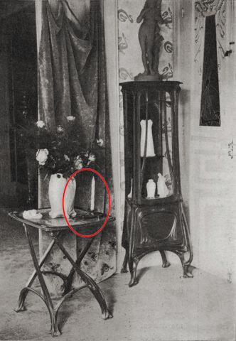 Фотография интерьера Hotel Mezzara в журнале Art Review № 1, ноябрь 1899 г. Коллекция Le Circle Guimard, официальный сайт - www.lecercleguimard.fr 