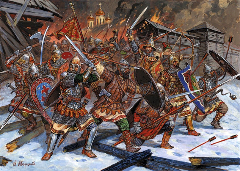 4 марта 1238 года на реке Сить, западнее нынешних Рыбинска и Ярославля, погибла последняя полевая армия северо-восточной Руси.-9