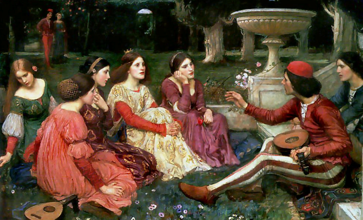 Несколько картин Уотерхауса для примера. Галерея. Все изображения взяты из открытых источников сети. "Сказка из "Декамерона", 1916 г.