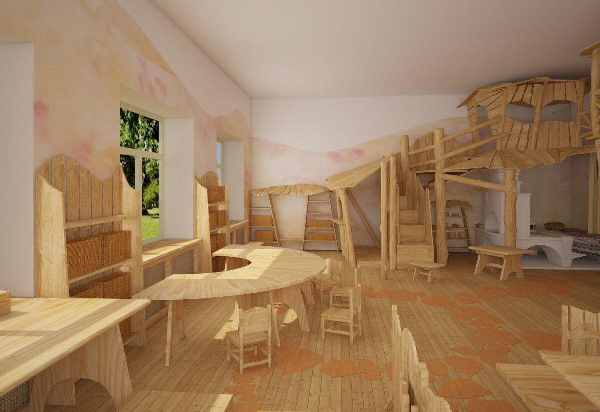 Интерьер детского садика.