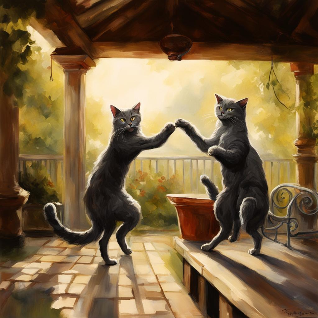 Кошки пляшут, значит, им хорошо. 