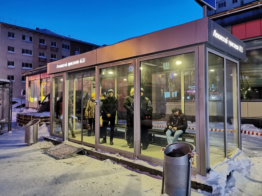 Теплая остановка в Норильске