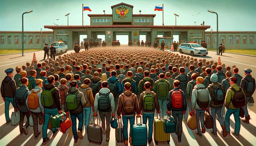 Эмиграция. Авторские права на карикатуру принадлежат медиагруппе "Хакнем" и защищены товарным знаком ®️