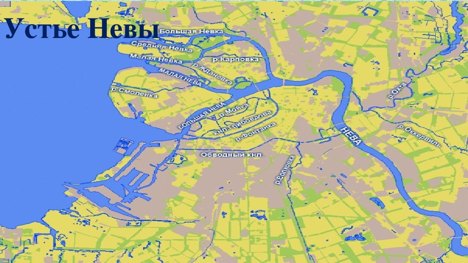 Карта водоемов санкт петербурга