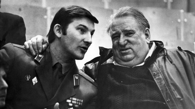    Владислав Третьяк и Анатолий Тарасов.Игорь Уткин