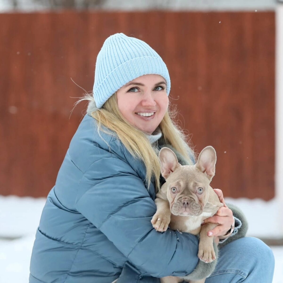 Я и щенок французскооо бульдога из моего питомника Бульдогвилл
