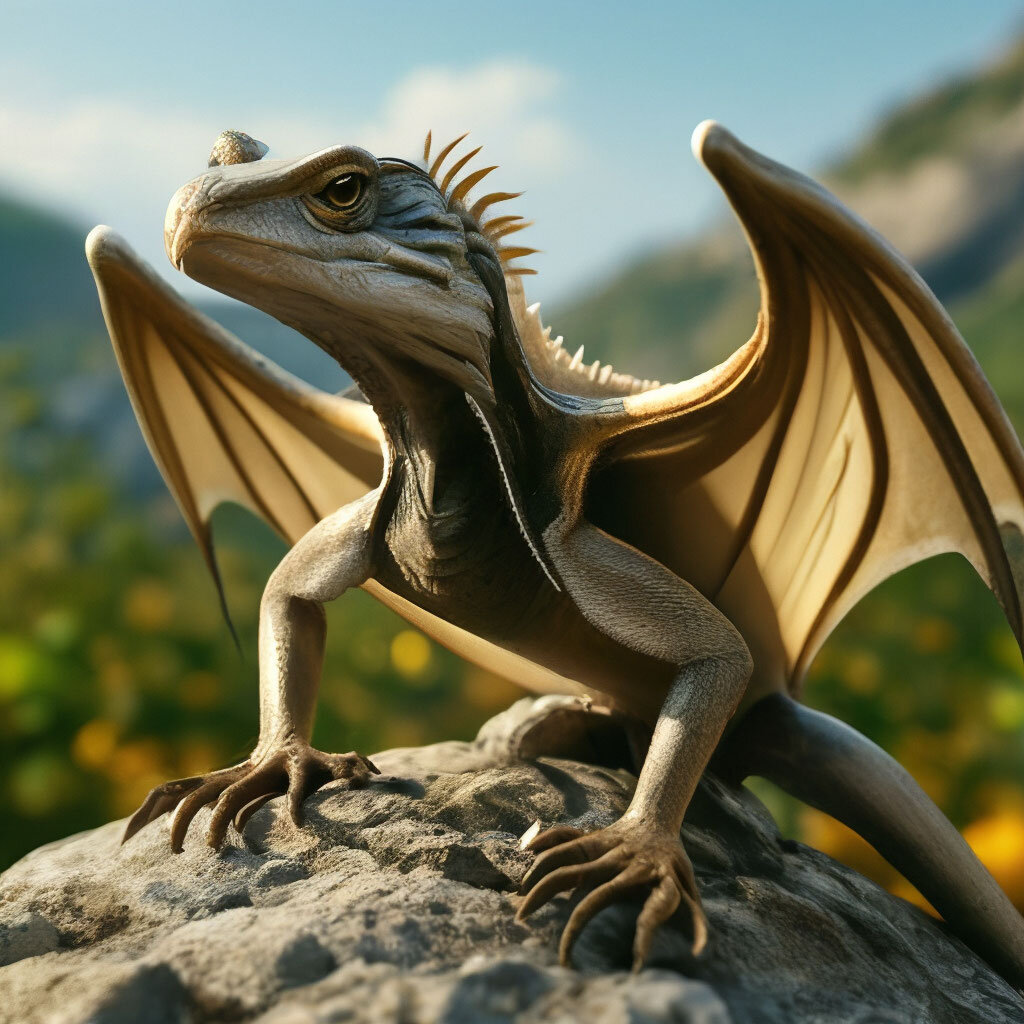 Приблизительно так выглядит хренозавр. Нейросеть Шедеврум.