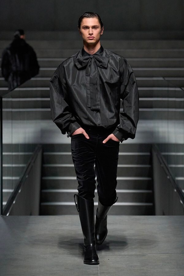 Мода: Черный кутюр с мужского показа осень-зима 2025-2025 Dolce & Gabbana. Мужск