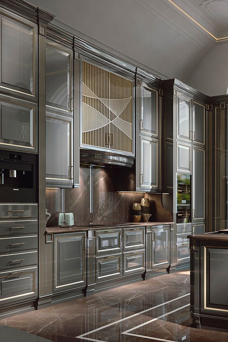 Кухня слоновая кость глянец. Кухонная гарнитура. Стильные кухни премиум класса. Кухонная мебель. Vermiglio matt в интерьере.
