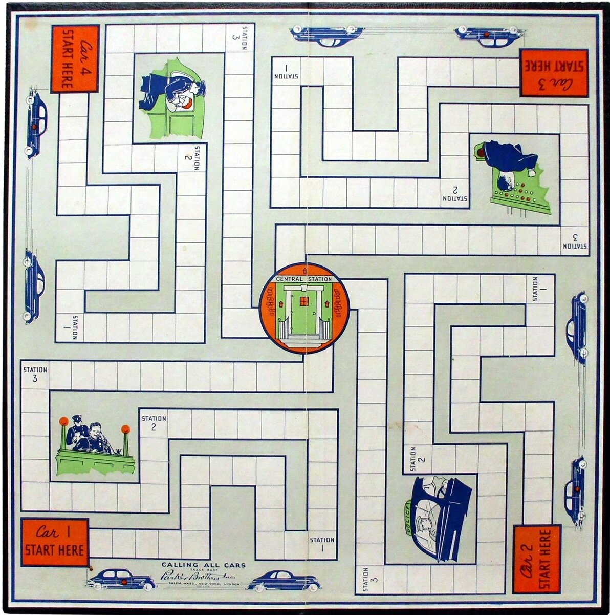 В оригинальной версии игры использовались два спиннера  для определения на сколько и какой машине двигаться . Вместо этого можно использовать несколько игральных кубиков  . Хотя и спиннеры изготовить совсем не сложно .