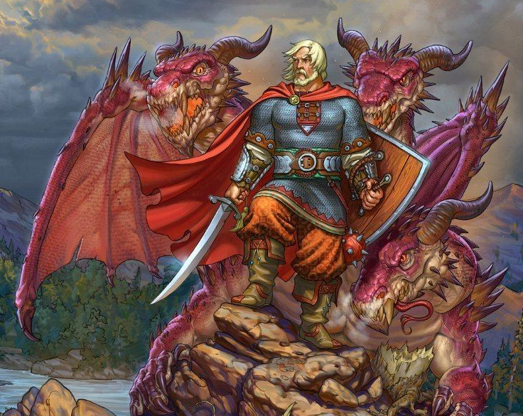 Добрыня Никитич. Иллюстрация Степана Гилева. 