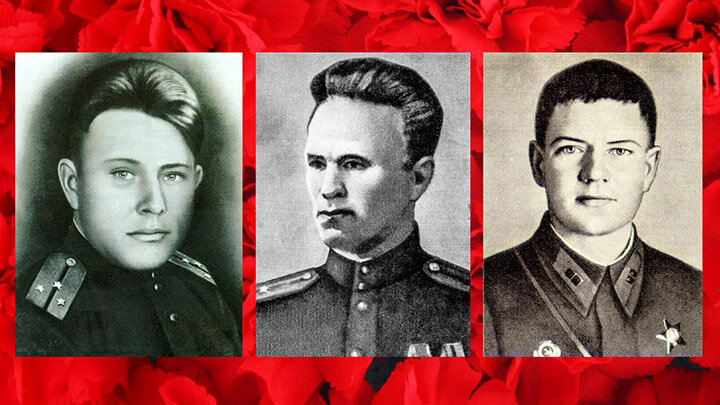 ОФИЦЕРЫ СМЕРШ, ГЕРОИ СОВЕТСКОГО СОЮЗА (ПОСМЕРТНО): МИХАИЛ КРЫГИН, ПЁТР ЖИДКОВ И ВАСИЛИЙ ЧЕБОТАРЁВ. ФОТО: ALPHASPECNAZ/TWITTER.COM/GLOBALLOOKPRESS.COM