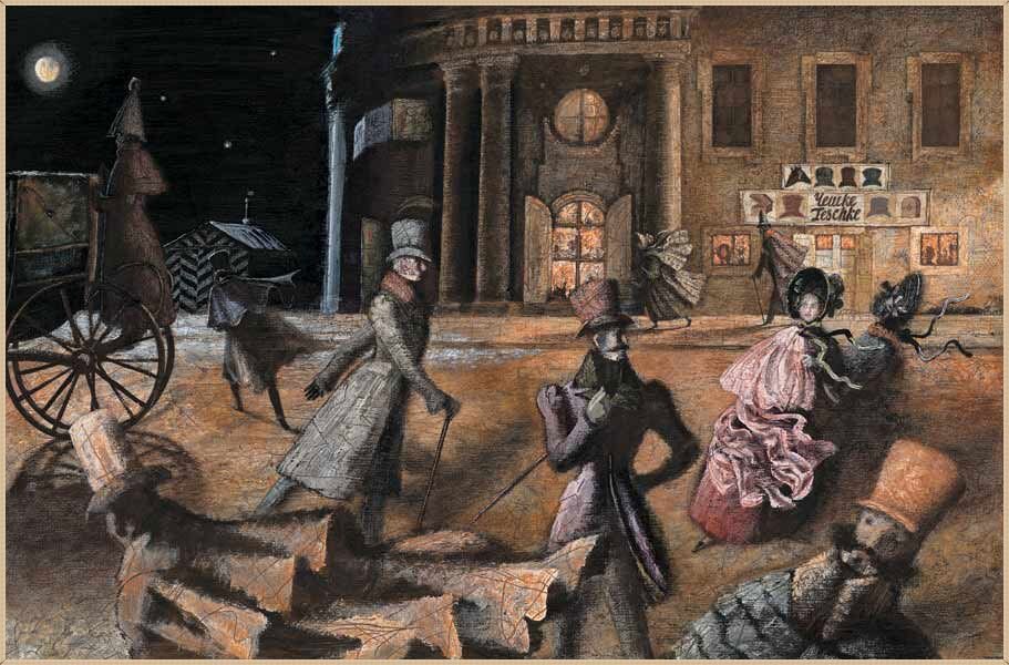 © Михаил Бычков. Илл.  к книге Н.В. Гоголя «Невский проспект».