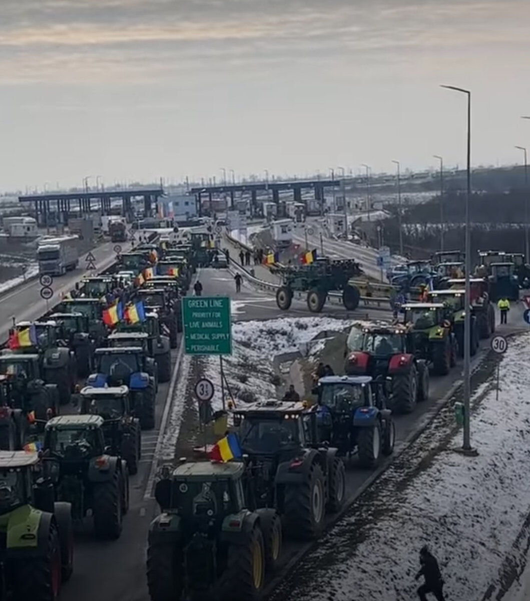  Румыния массово включается в протесты фермеров, поддерживая немецких сельскохозяйственных производителей и сектора транспортной логистики.